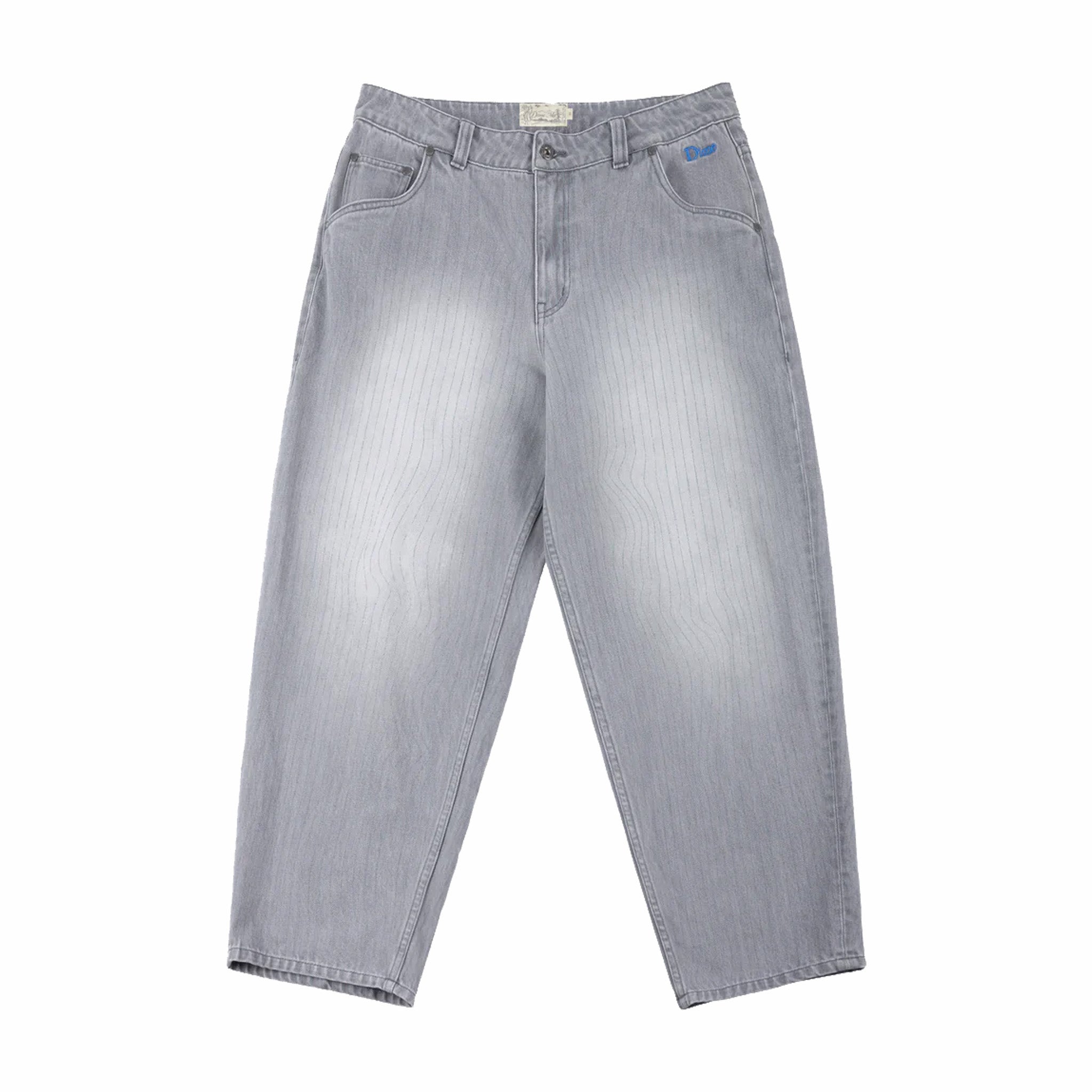 Classic Striped Denim Pants - Sandblasted Grey