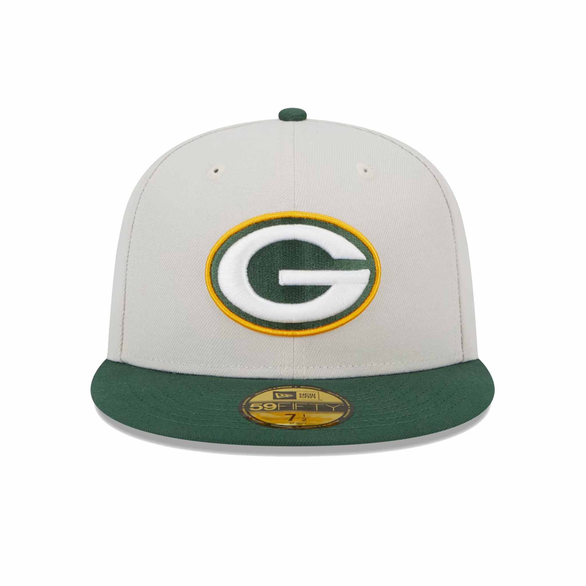 Green Bay Packers Tan 59FIFTY Fitted Cap by New Era