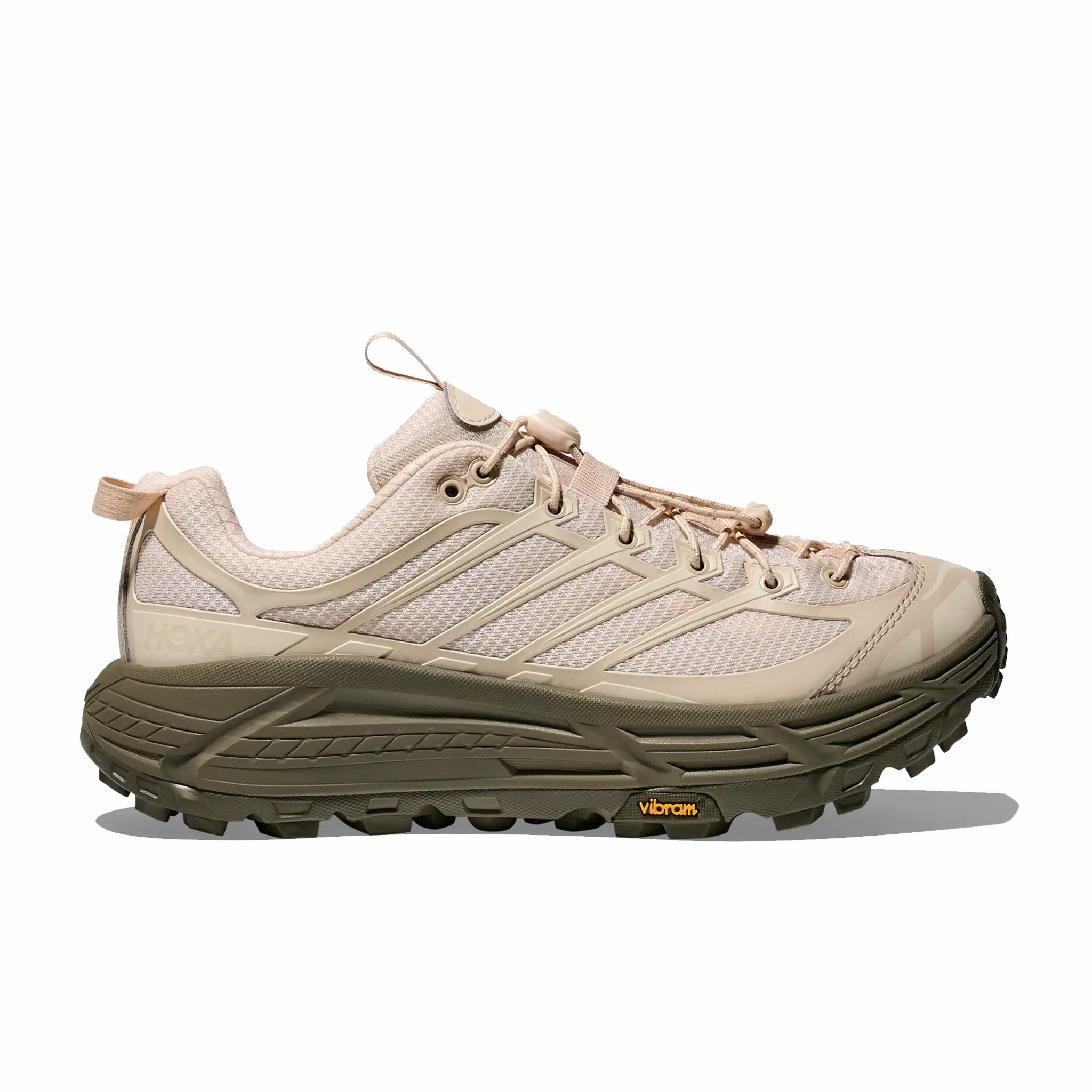 Hoka Mafate Three2 Trail Shoes - Oat Milk/Eucalyptus