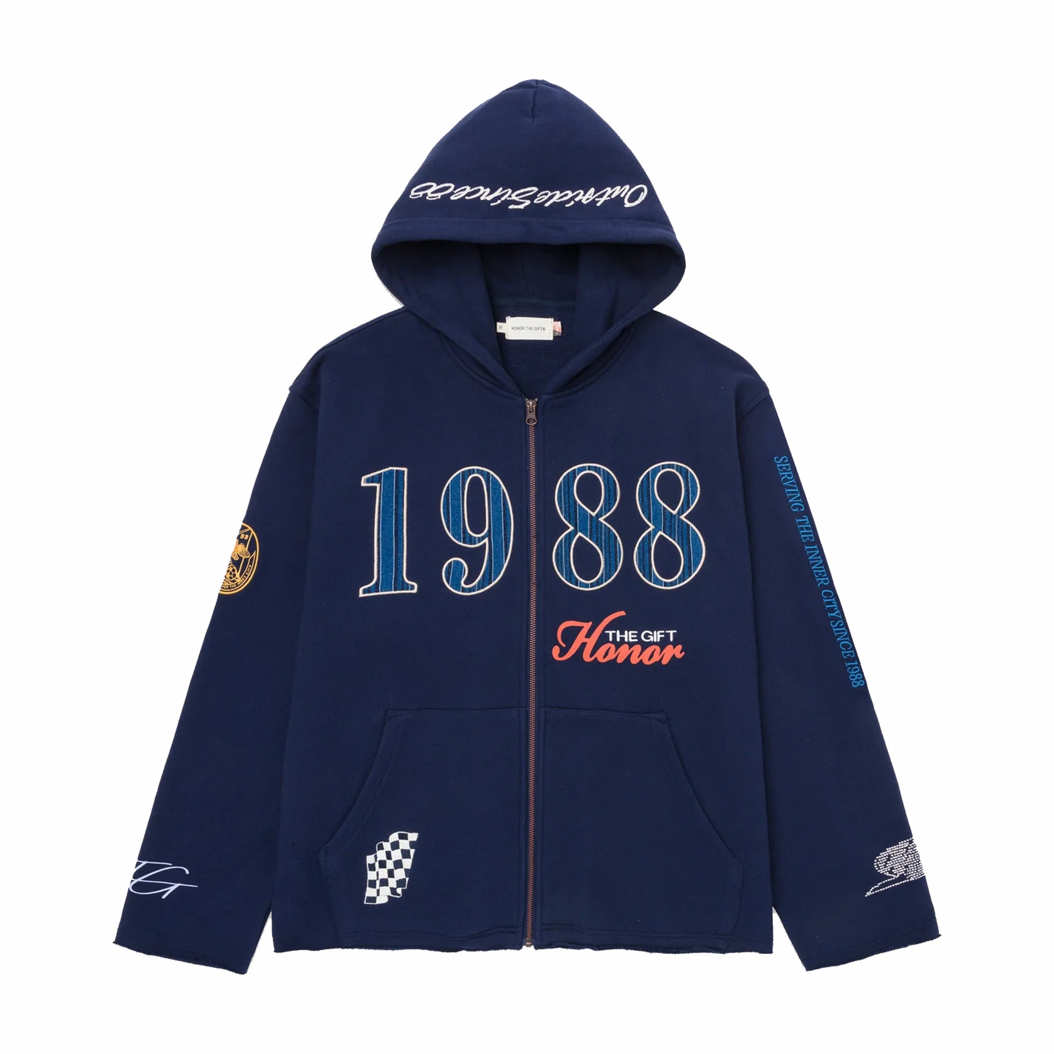 Honor The Gift Navy Zip Hoodie - 1988 Collection