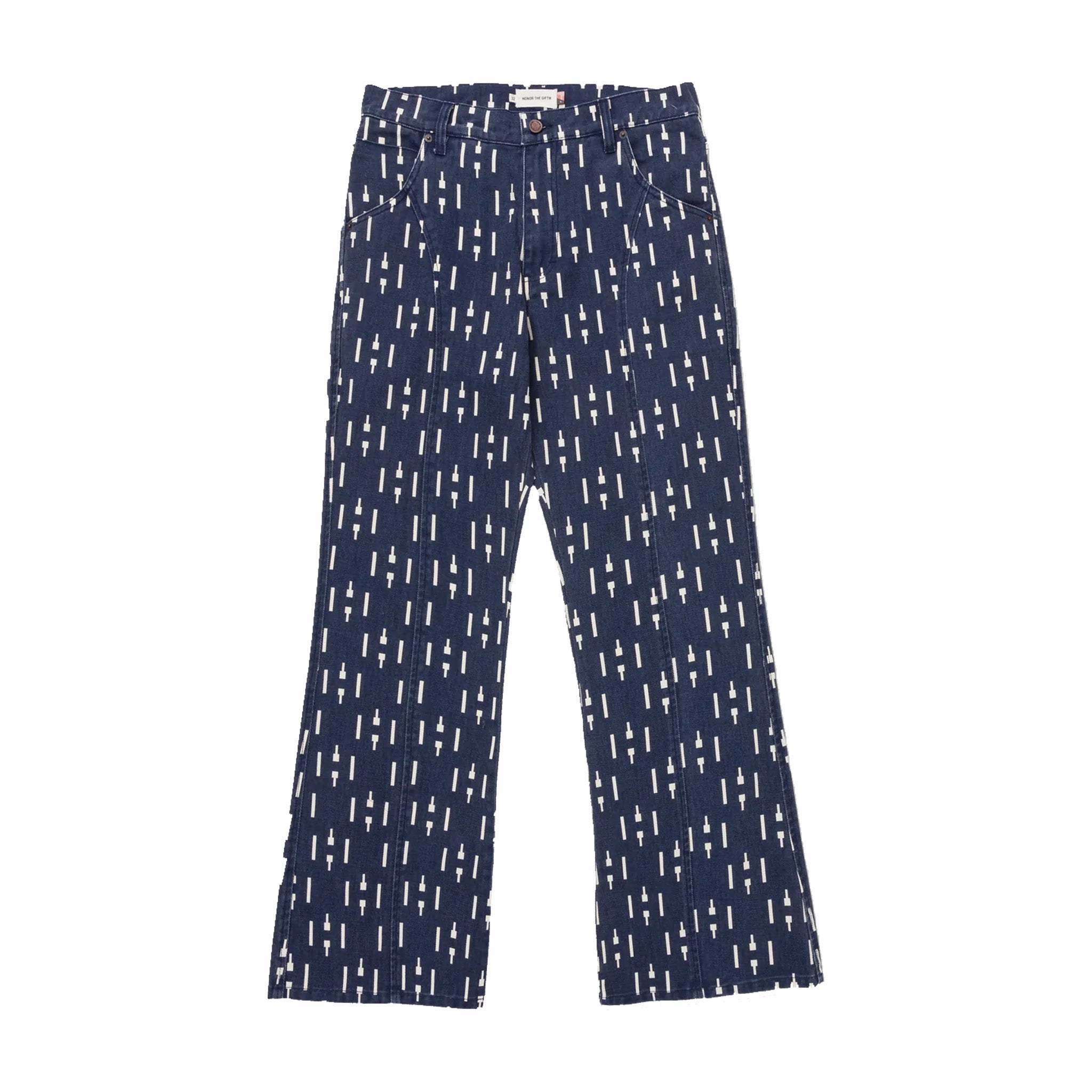 Honor The Gift Navy Flare Denim Riding Pants