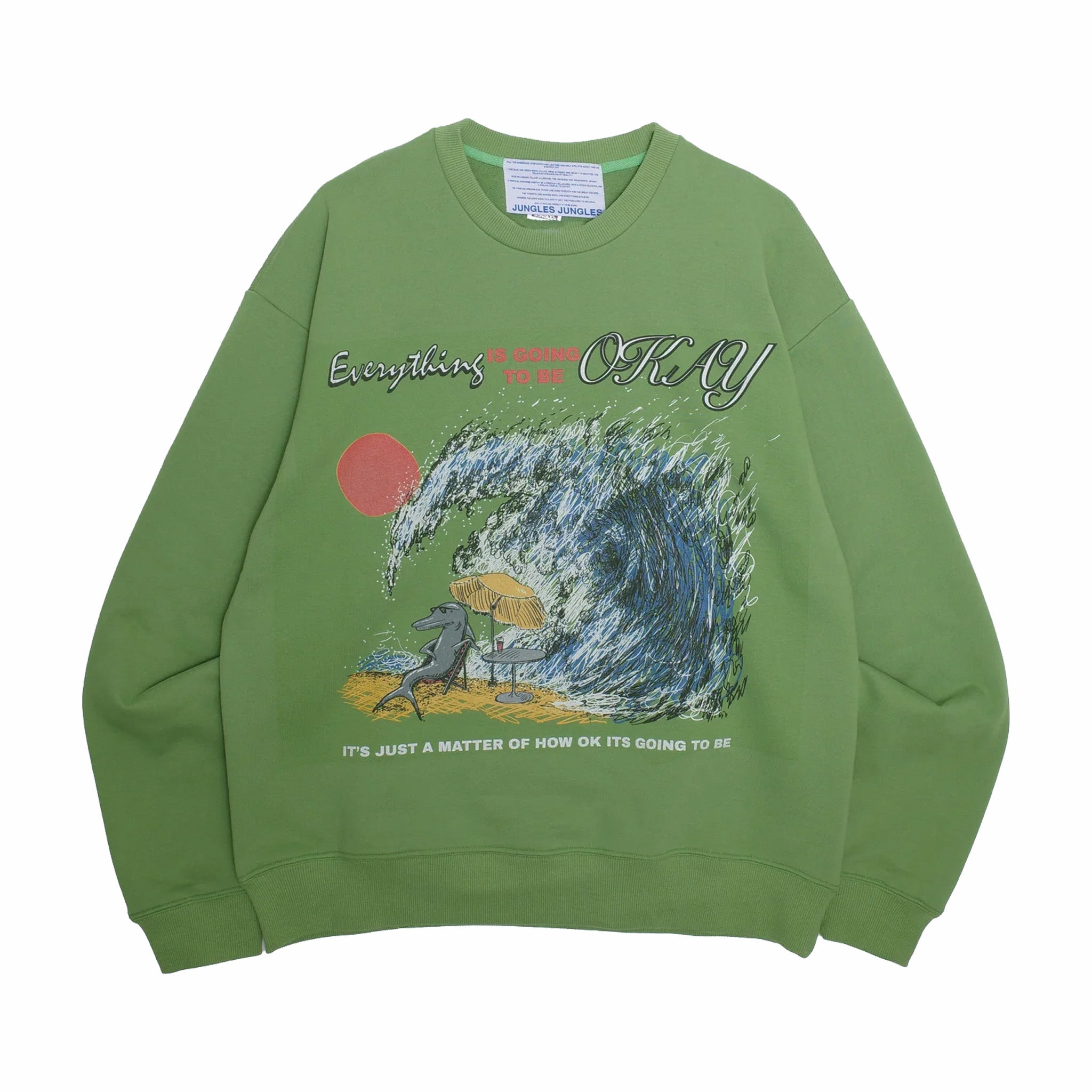 Jungles OK Crewneck Sweatshirt in Green