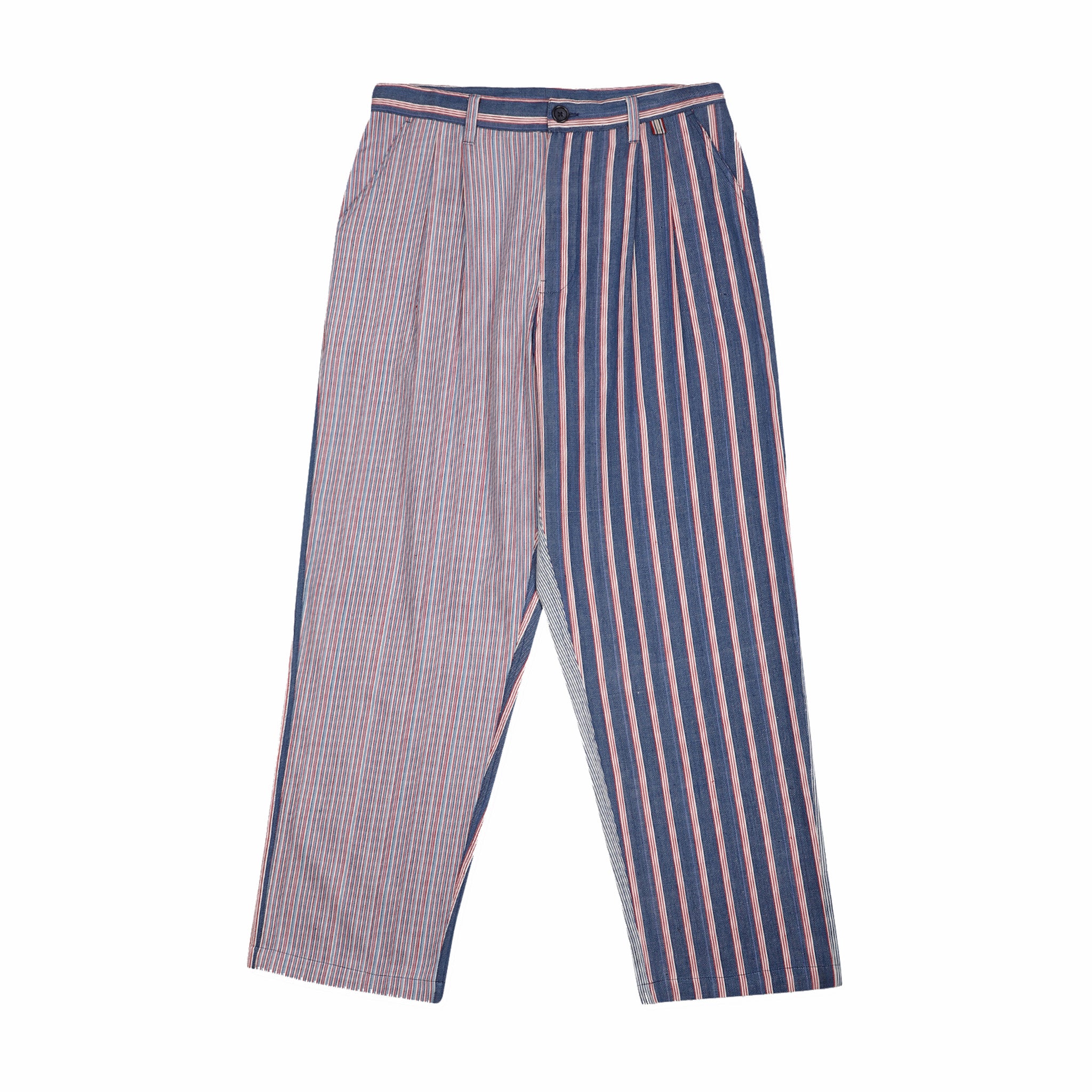 Double Pleat Trousers by Kardo Antonio - Blue/Red