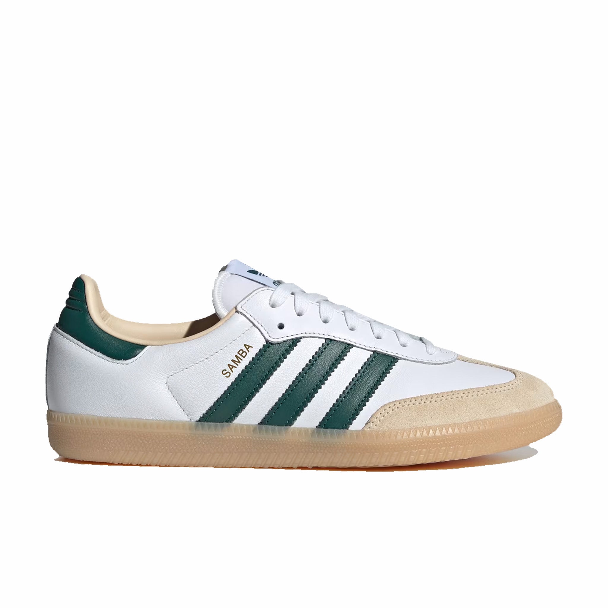 Adidas Samba OG Sneakers in White/Green/Gum