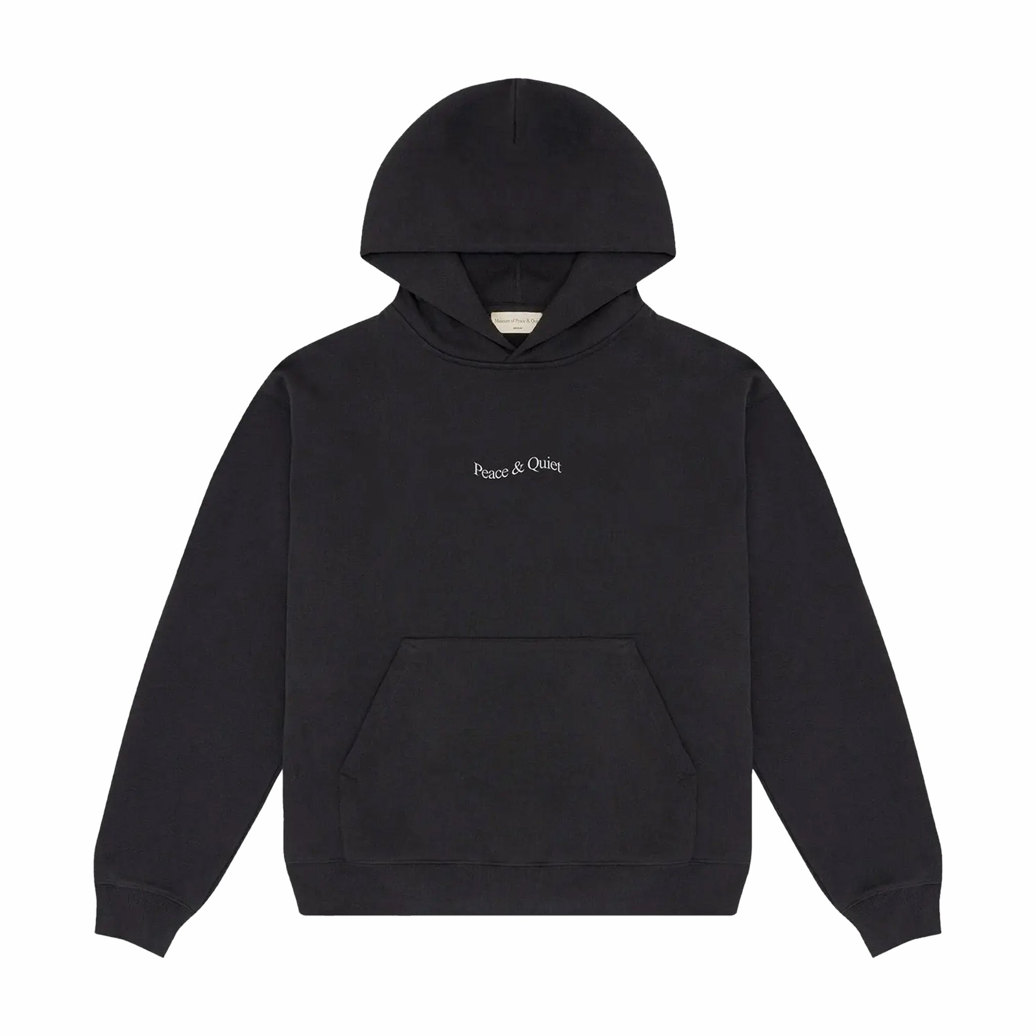 Pigment Dyed Wordmark Hoodie - Black