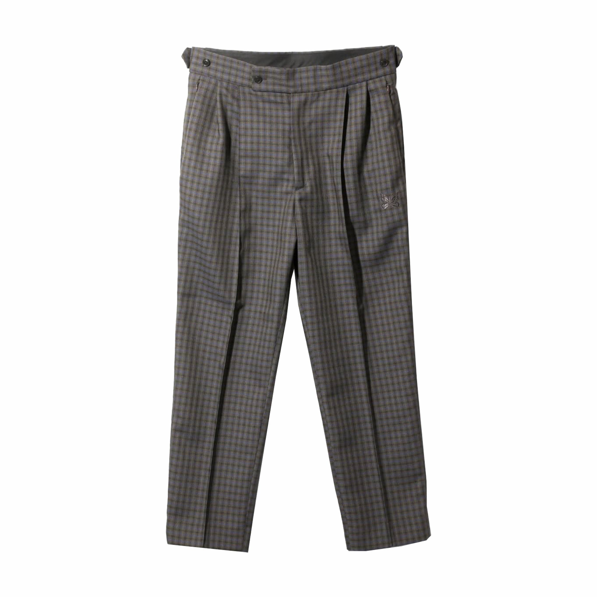 Needles Glen Plaid Trousers with Side Tabs