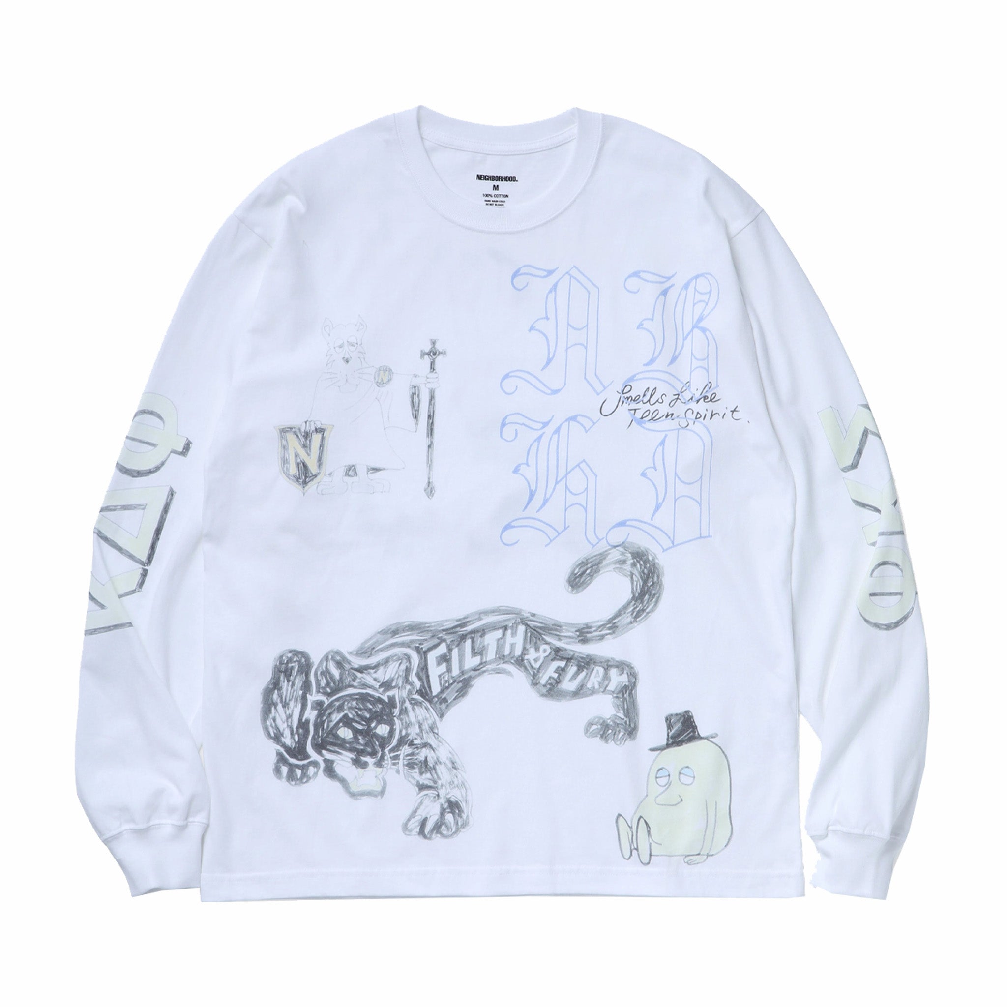 Neighborhood NH Long Sleeve Tee in White