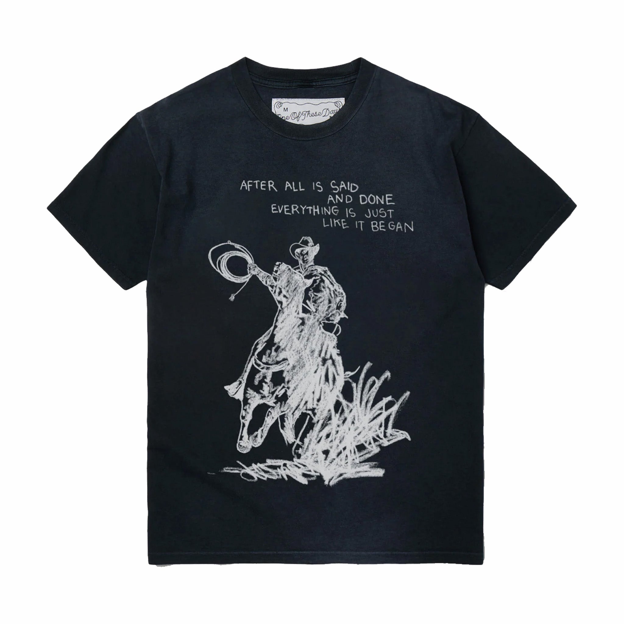 Vintage Sun-Faded Black Band T-Shirt