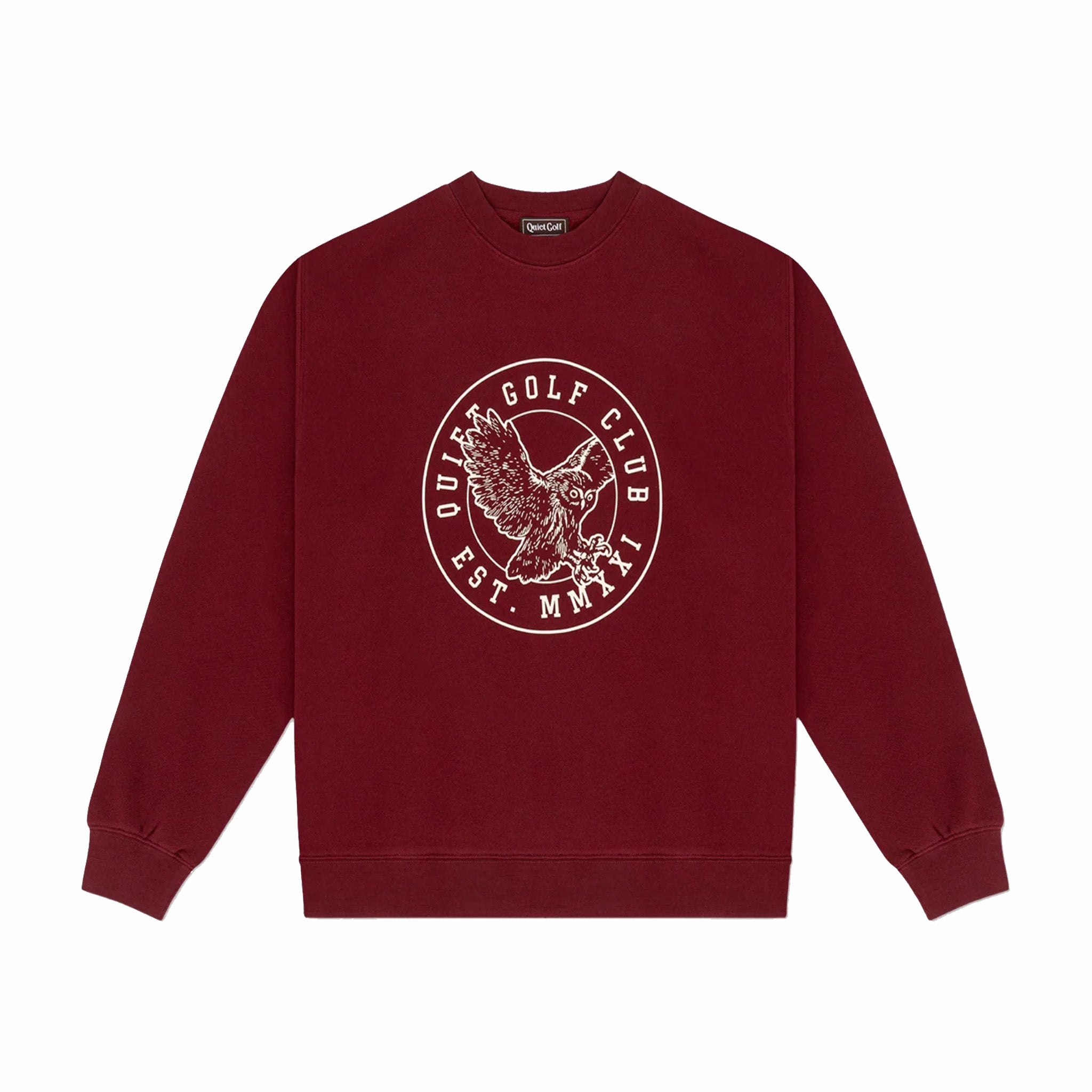 Burgundy QGU Crewneck by Quiet Golf