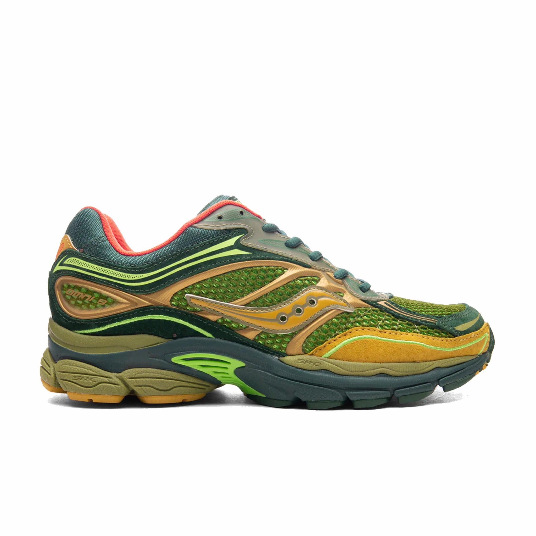 Starcow x Saucony Omni 9 Running Shoes (Green/Orange)
