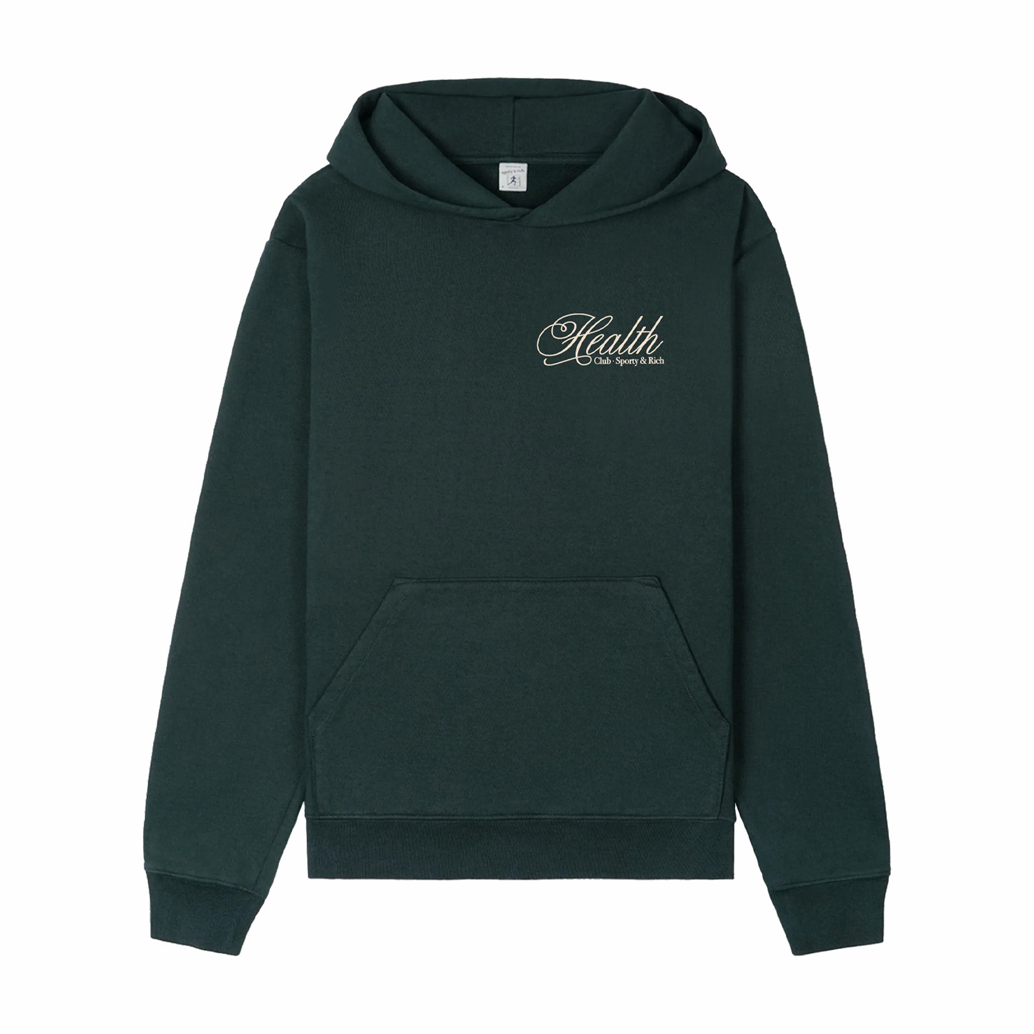 Men's Sporty & Rich Hoodie - Forest & Cream