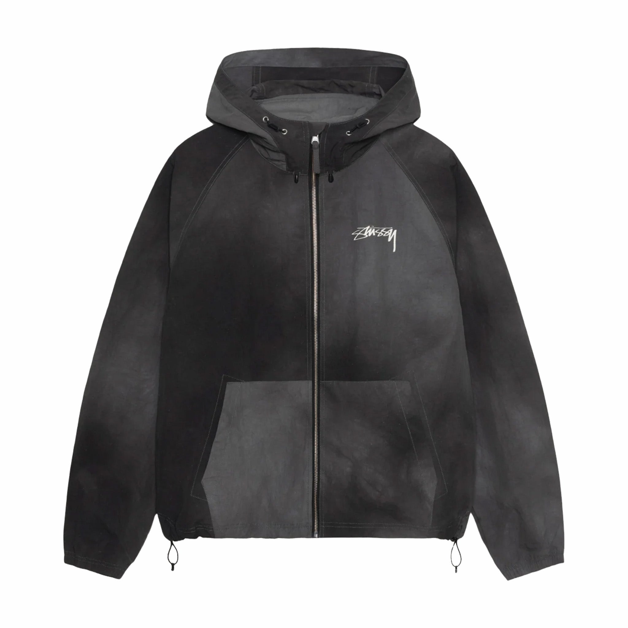 Stüssy Wave Dye Shell Jacket in Black