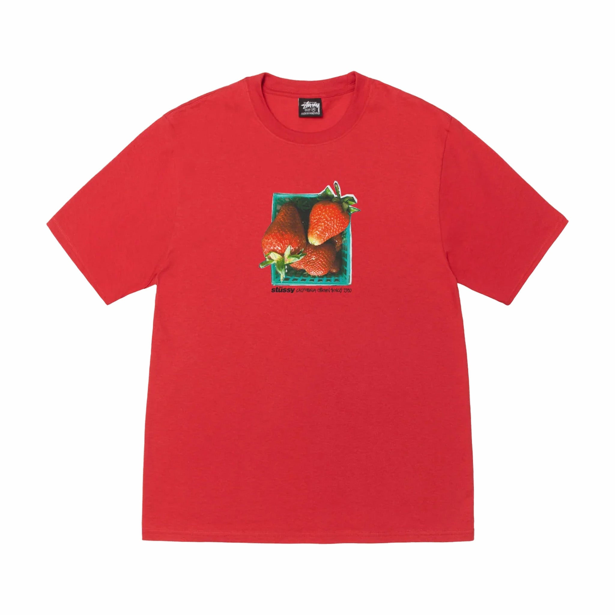 Stüssy Berries Graphic Tee in Cayenne