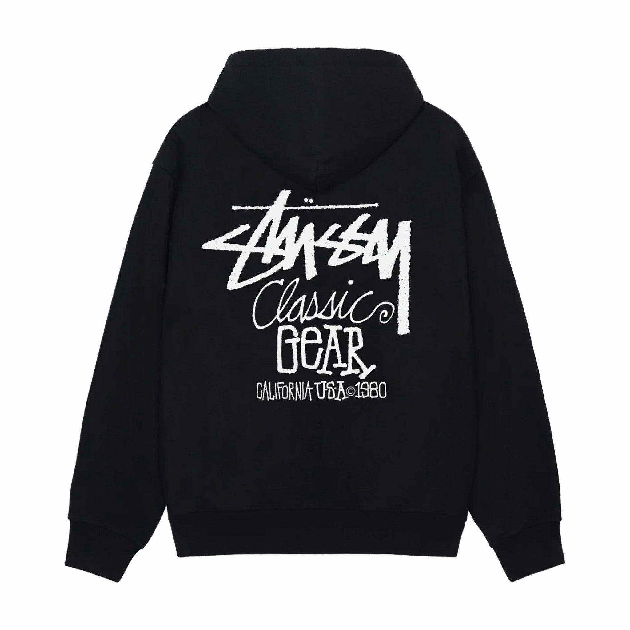 Stüssy Black Classic Hoodie for Streetwear