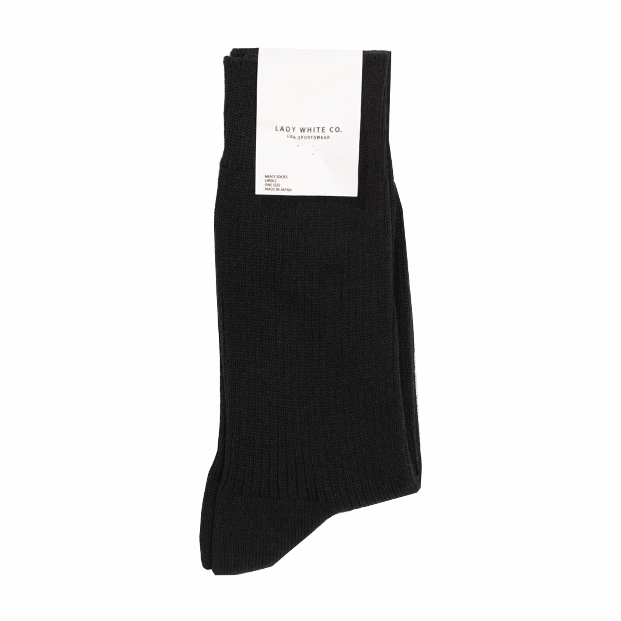 Black Crew Socks by Lady White Co.