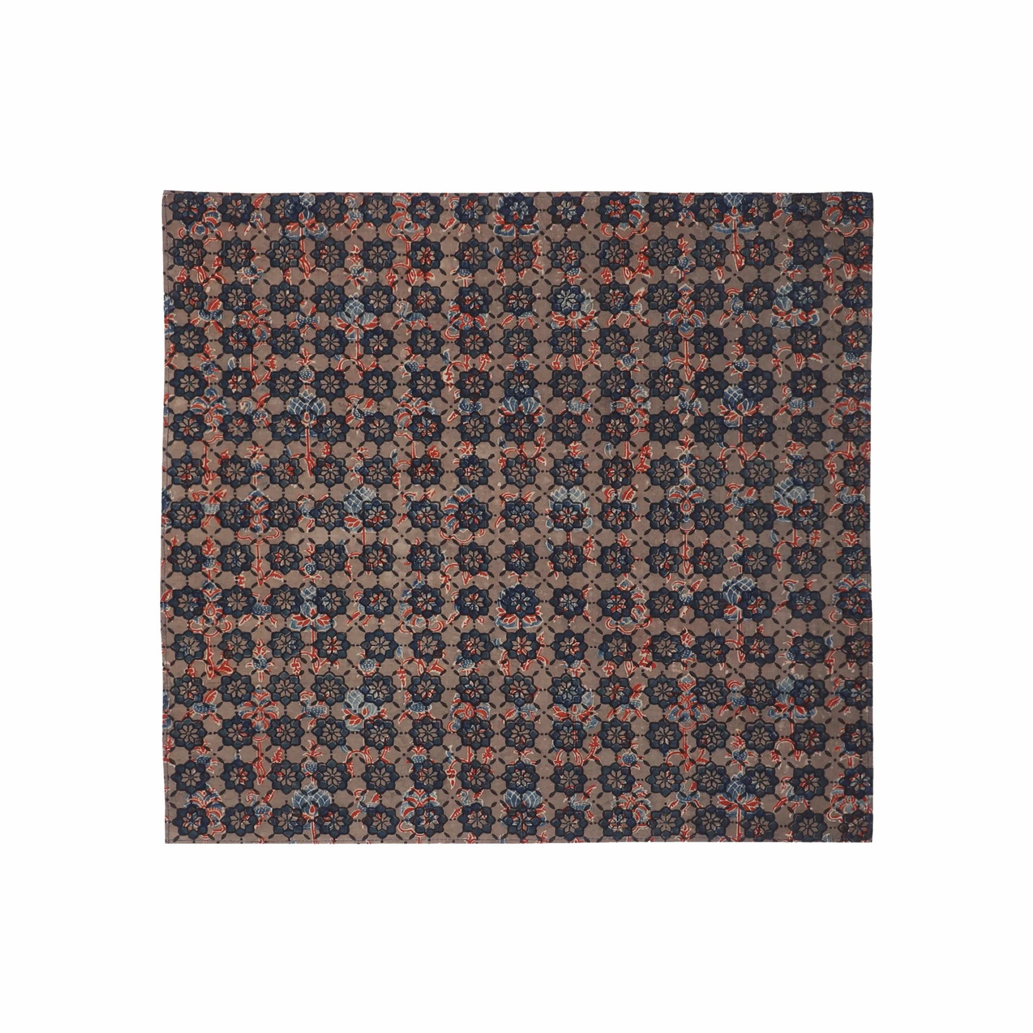 Blue & Red Ajrakh Bandana by Kardo