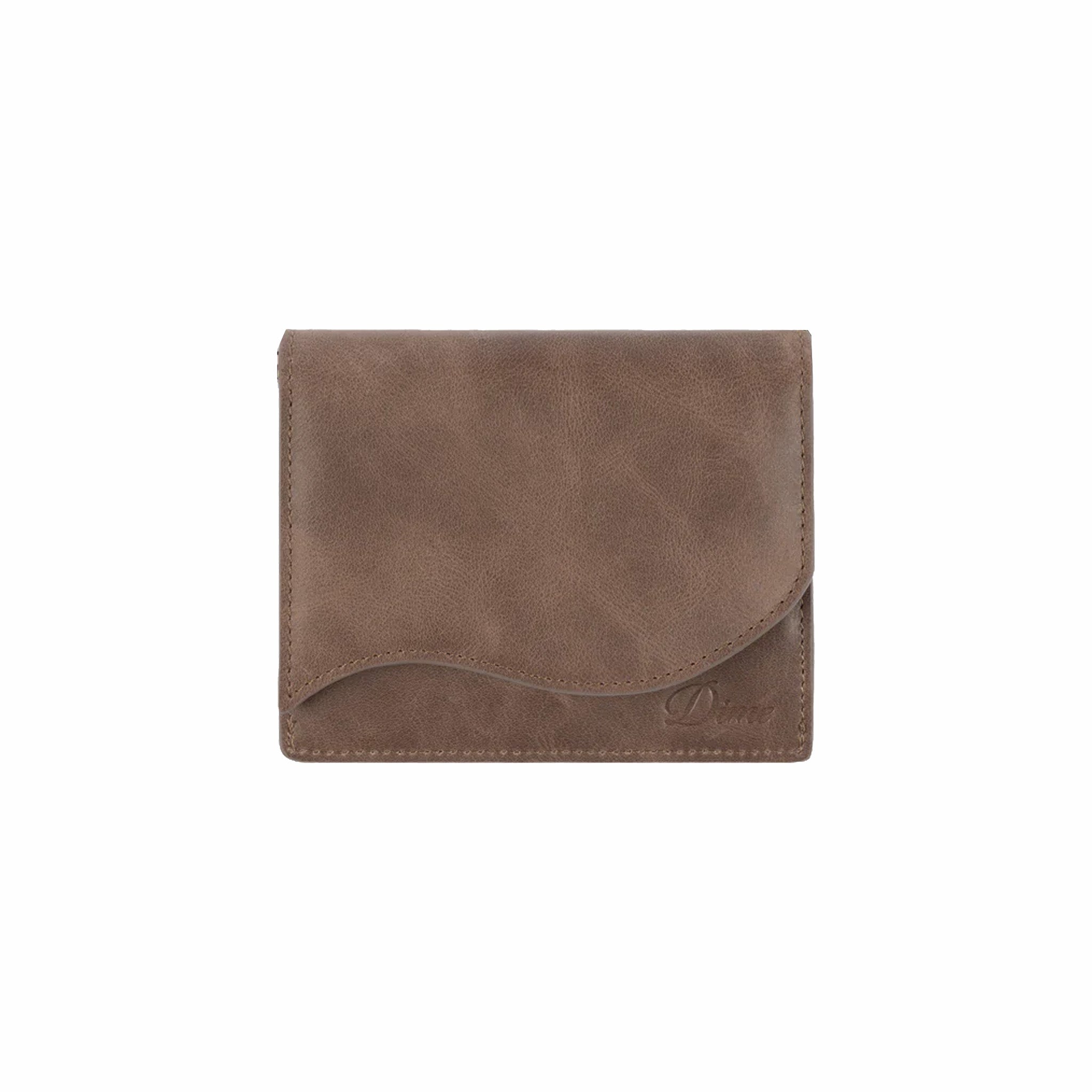 Brown Leather Dime Chain Wallet