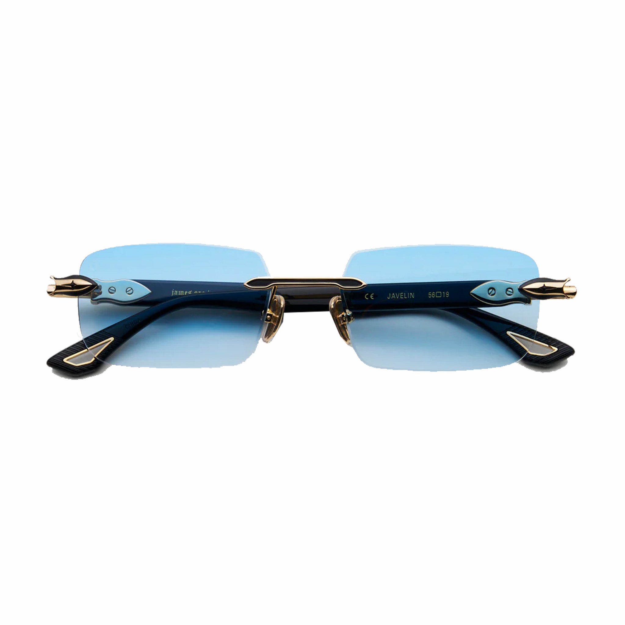 James Oro Javelin Blue Tint Sunglasses - Sporty Black Frame