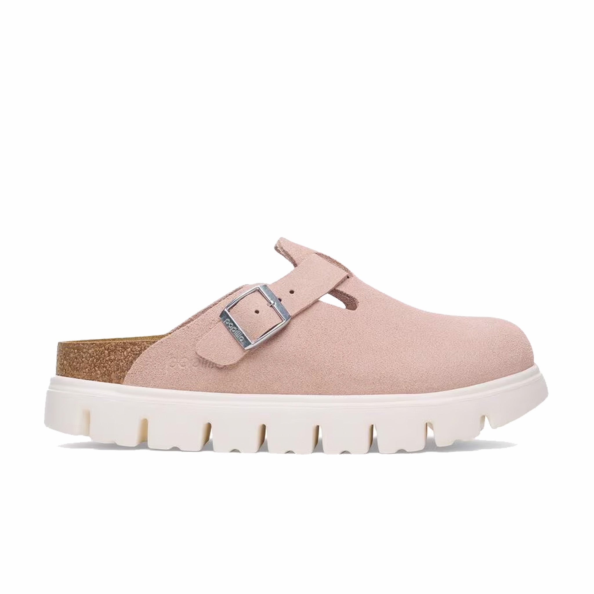 Birkenstock Boston Suede Clogs - Narrow Fit (Light Rose)