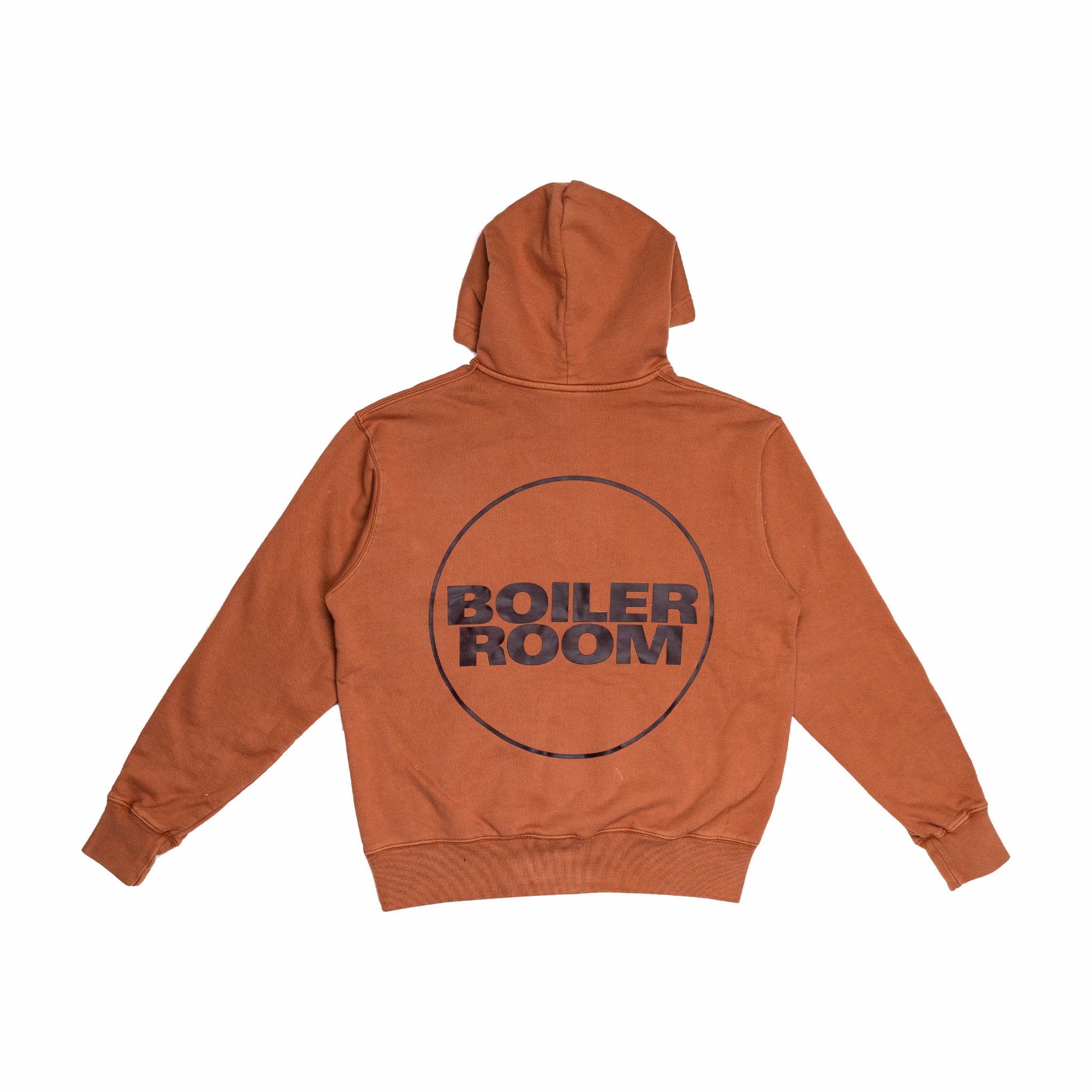Boiler Room Core Logo Hoodie - Garment Dyed Brown
