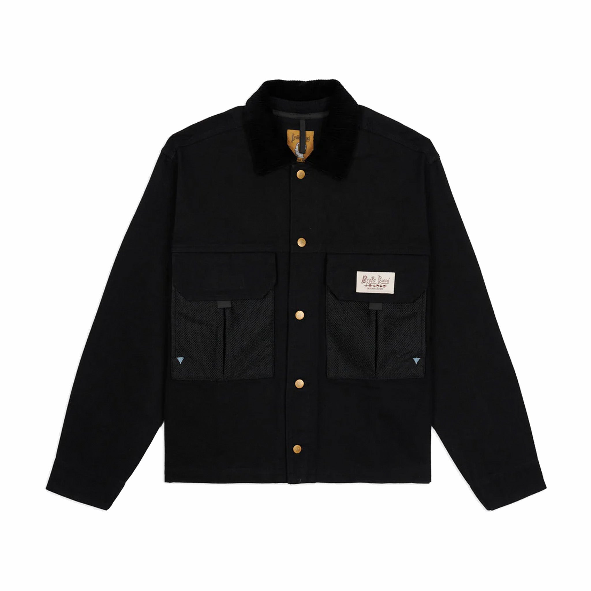 Black Brain Dead Cropped Chore Jacket