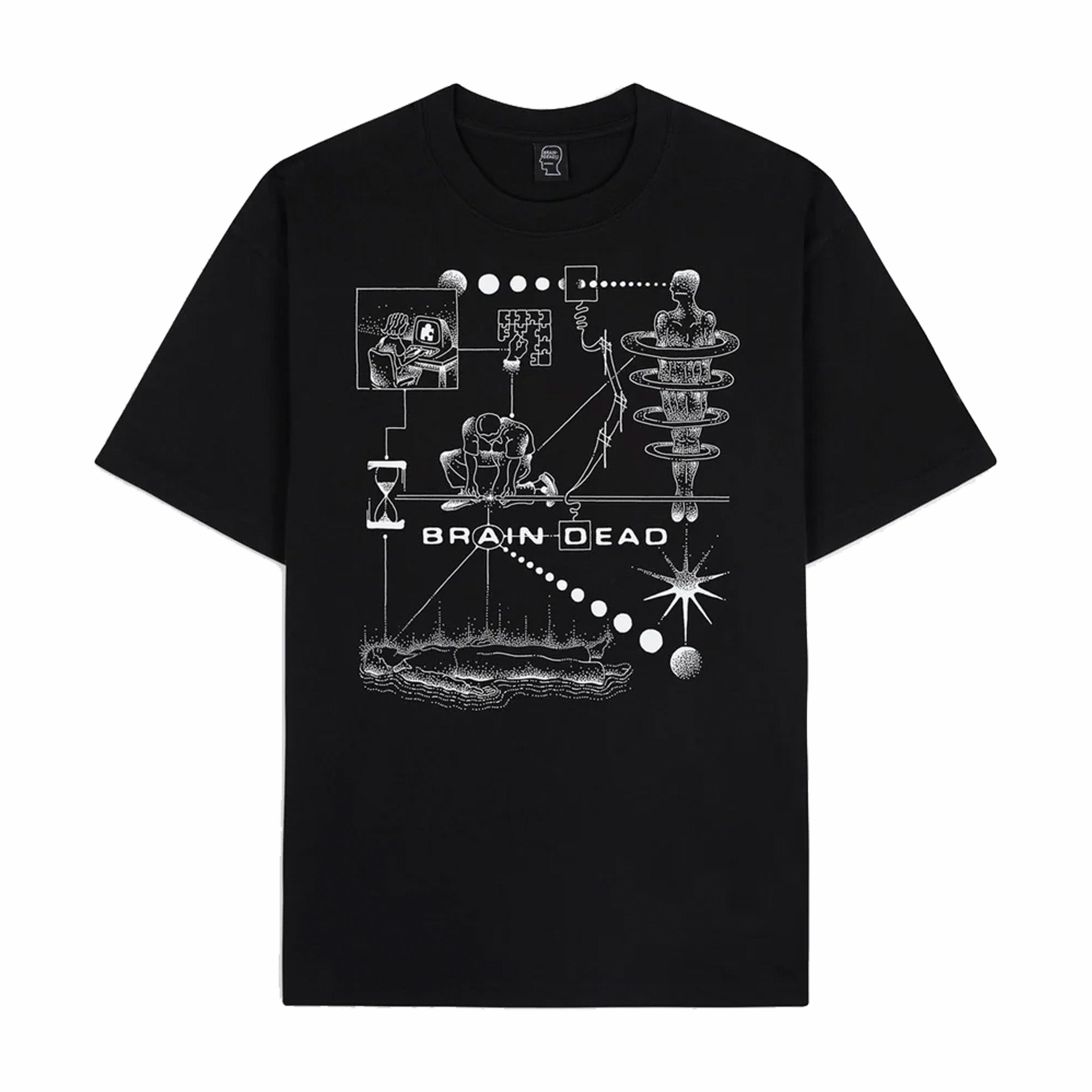 Brain Dead Graphic Tee - Black Mind Puzzle Design