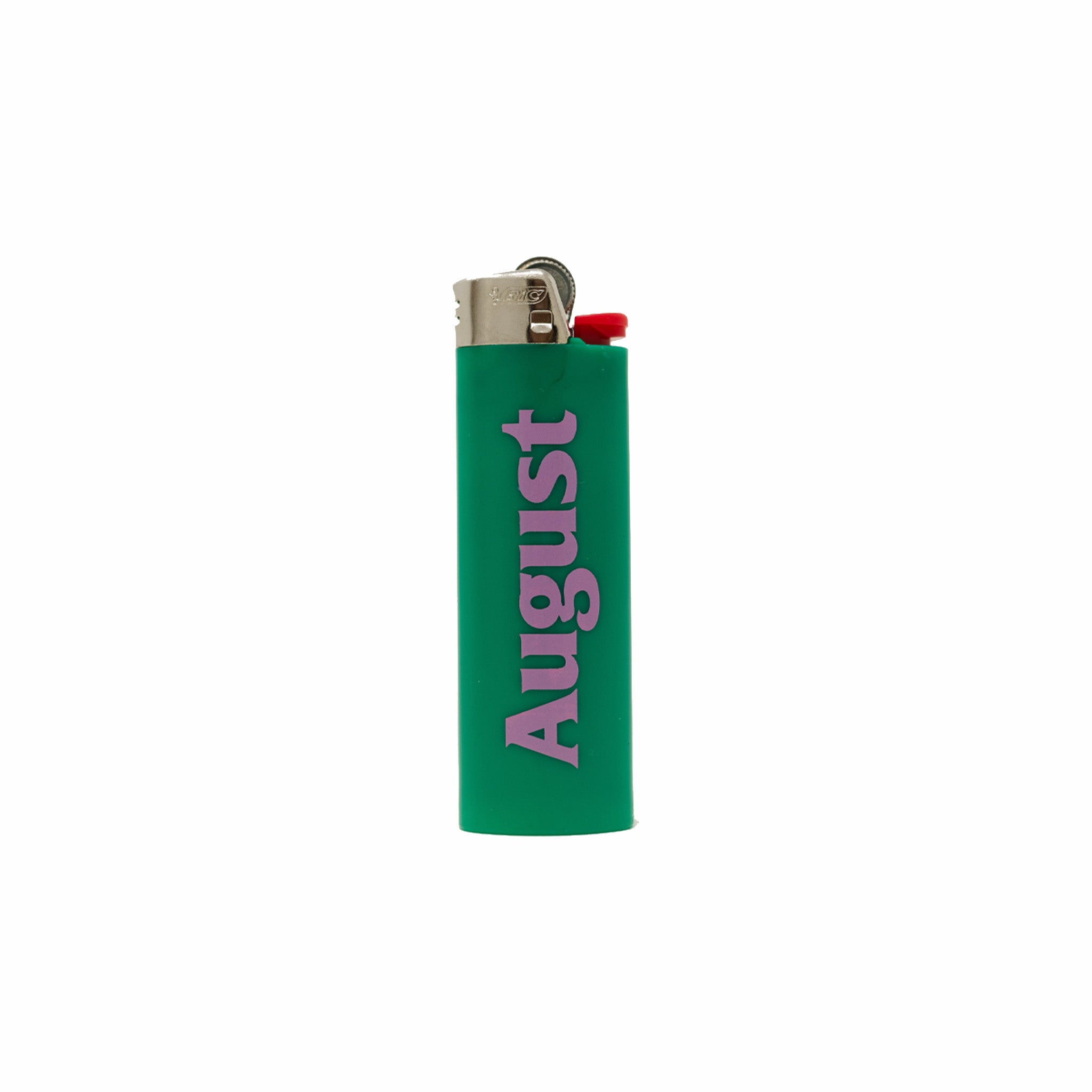 August Bic Logo Lighter - Green & Pink