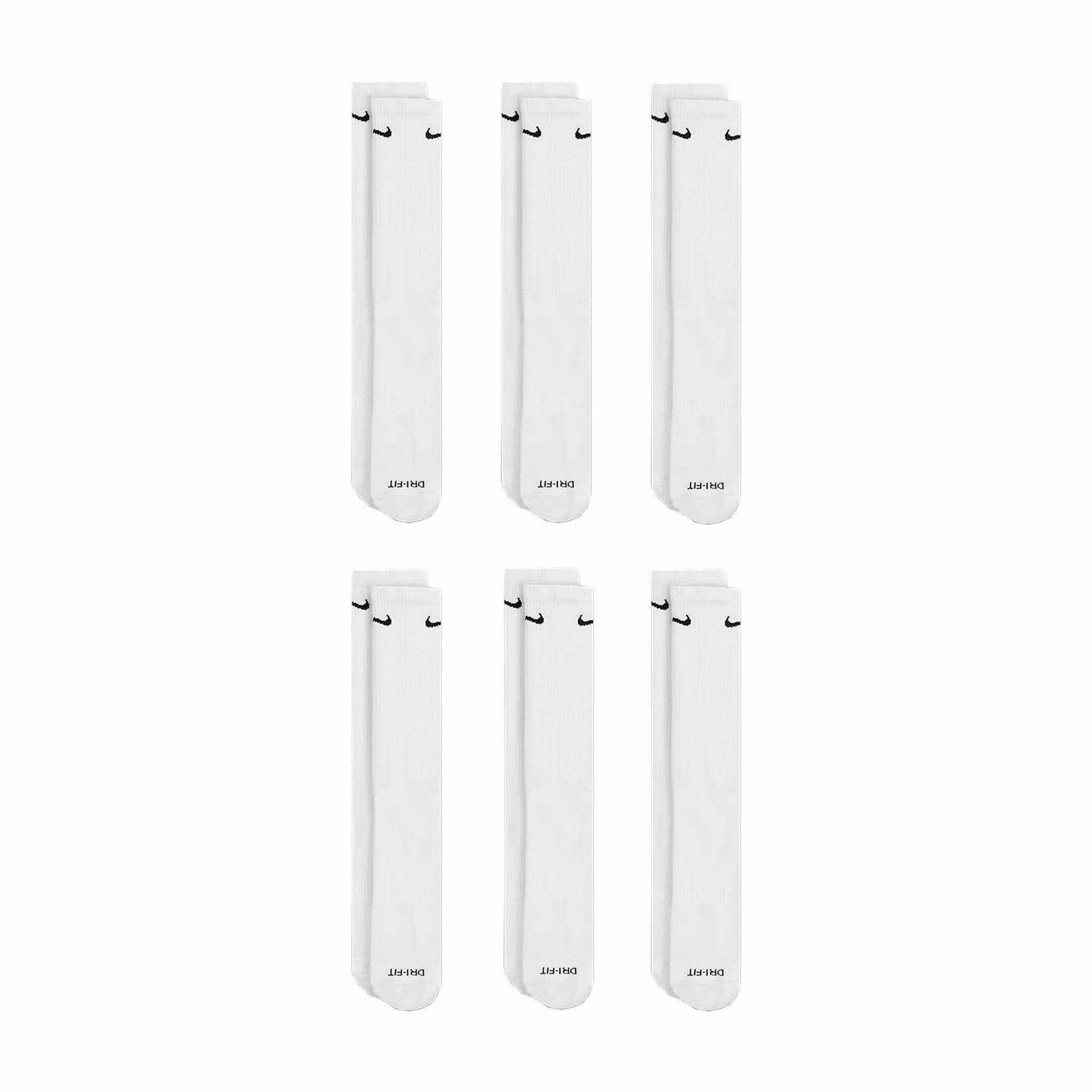 Nike 6-Pack Cushioned Everyday Socks - White & Black
